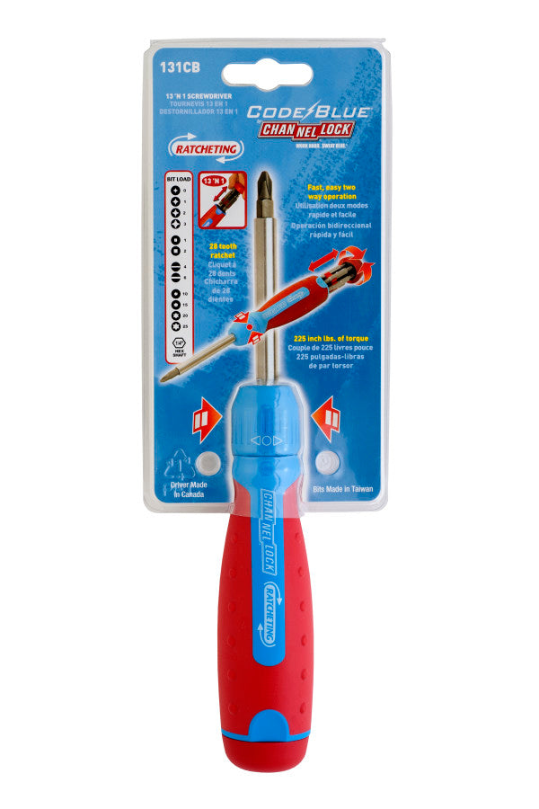 Channellock 131CB 13-IN-1 Ratcheting Multi-Bit Screwdriver - Edmondson Supply