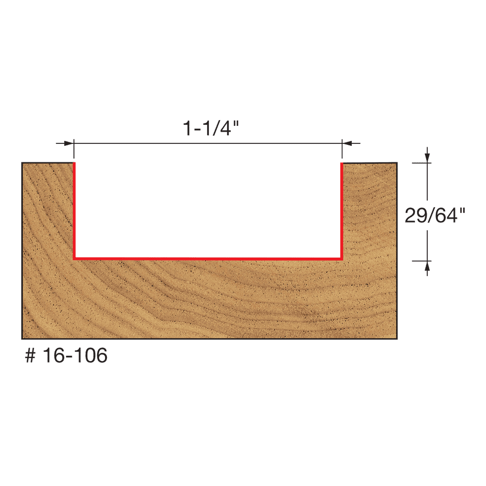 Freud 16-106 1‑1/4” Spoilboard Surfacing & Mortising Bit - Edmondson Supply