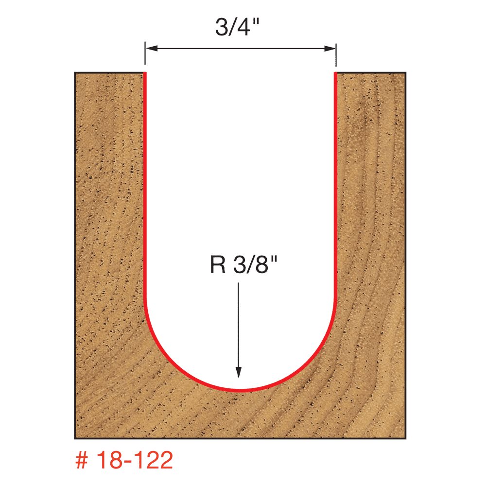 Freud 18-122 Freud 18-122 3/8" Radius Round Nose Bit - Edmondson Supply