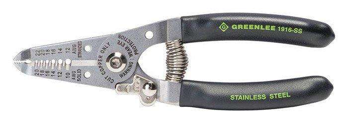 Greenlee 1916-SS Stainless Steel Wire Stripper (10-20AWG) - Edmondson Supply