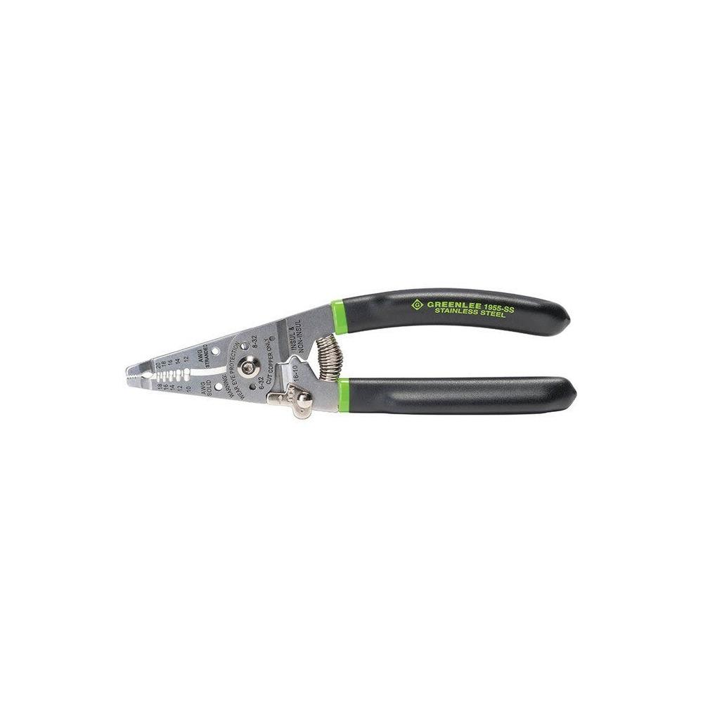 Greenlee 1955-SS Stainless Steel Pro Plus Wire Stripper & Crimper (10-20AWG) - Edmondson Supply