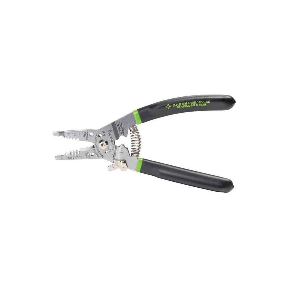Greenlee 1955-SS Stainless Steel Pro Plus Wire Stripper & Crimper (10-20AWG) - Edmondson Supply