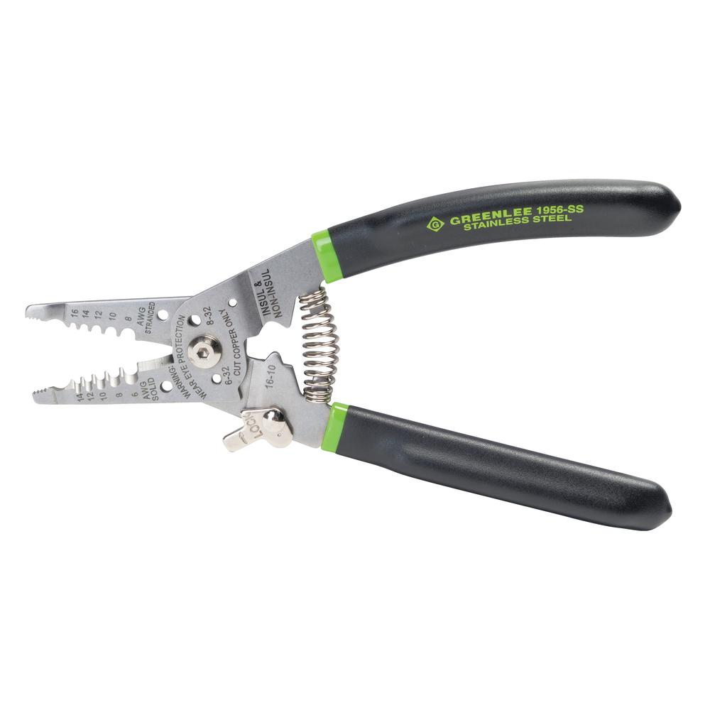 Greenlee 1956-SS Stainless Steel Pro Plus Wire Stripper & Crimper (6-16AWG) - Edmondson Supply