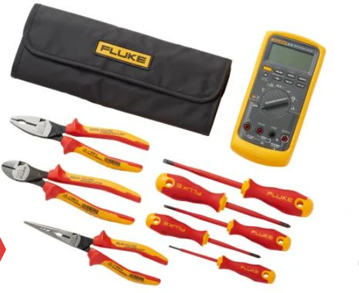 Fluke IB875K 87V Industrial Multimeter plus insulated hand tools starter kit
