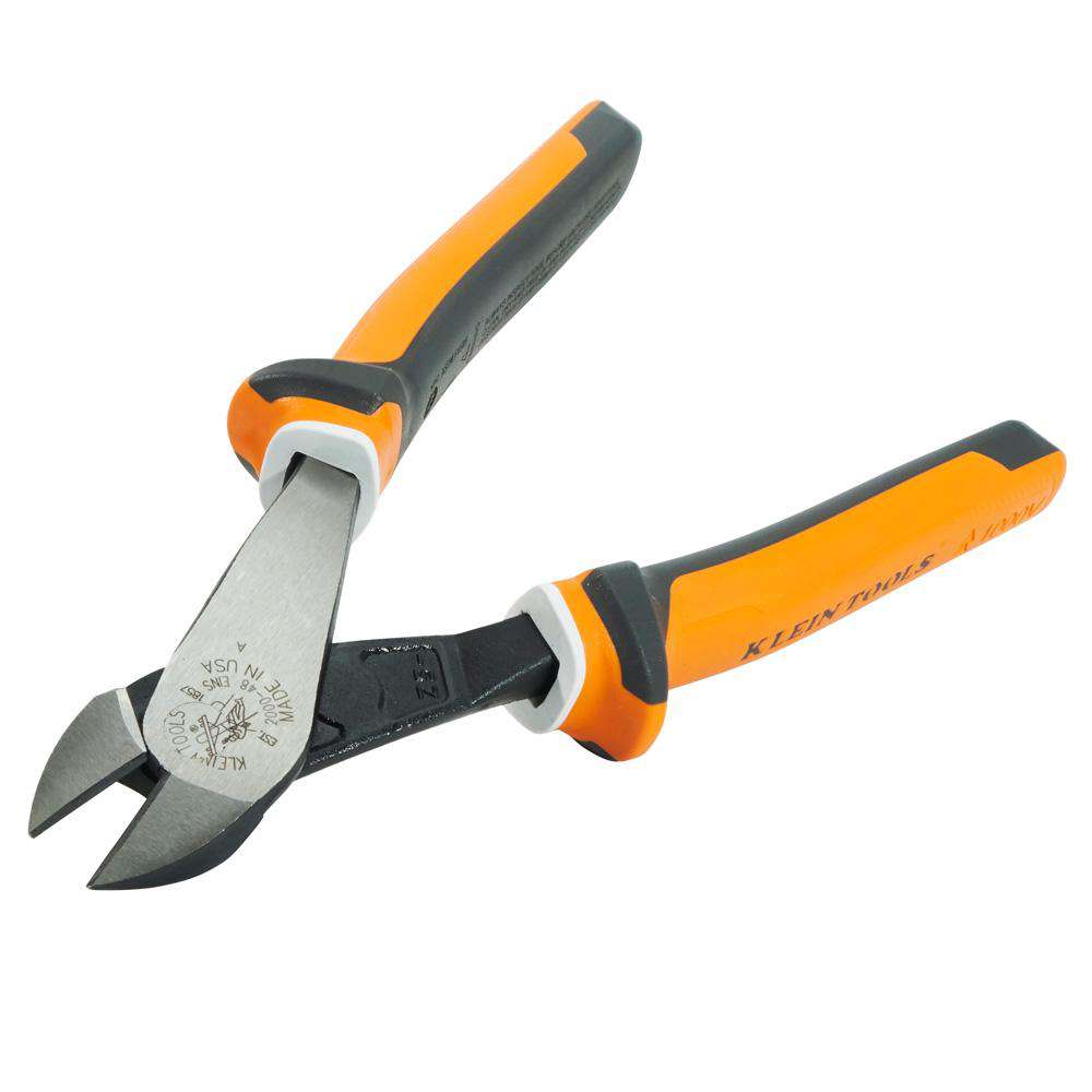 Klein Tools 2000-48-EINS Diagonal Cutting Pliers, Insulated, Angled Head, 8-Inch - Edmondson Supply