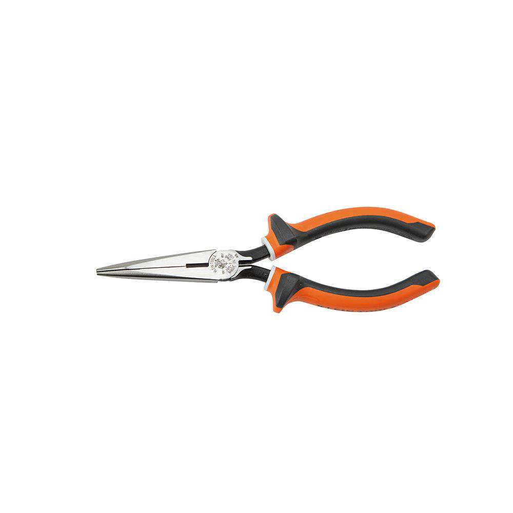 Klein Tools 203-7-EINS Long Nose Side Cut Pliers, 7-Inch Slim Insulated - Edmondson Supply