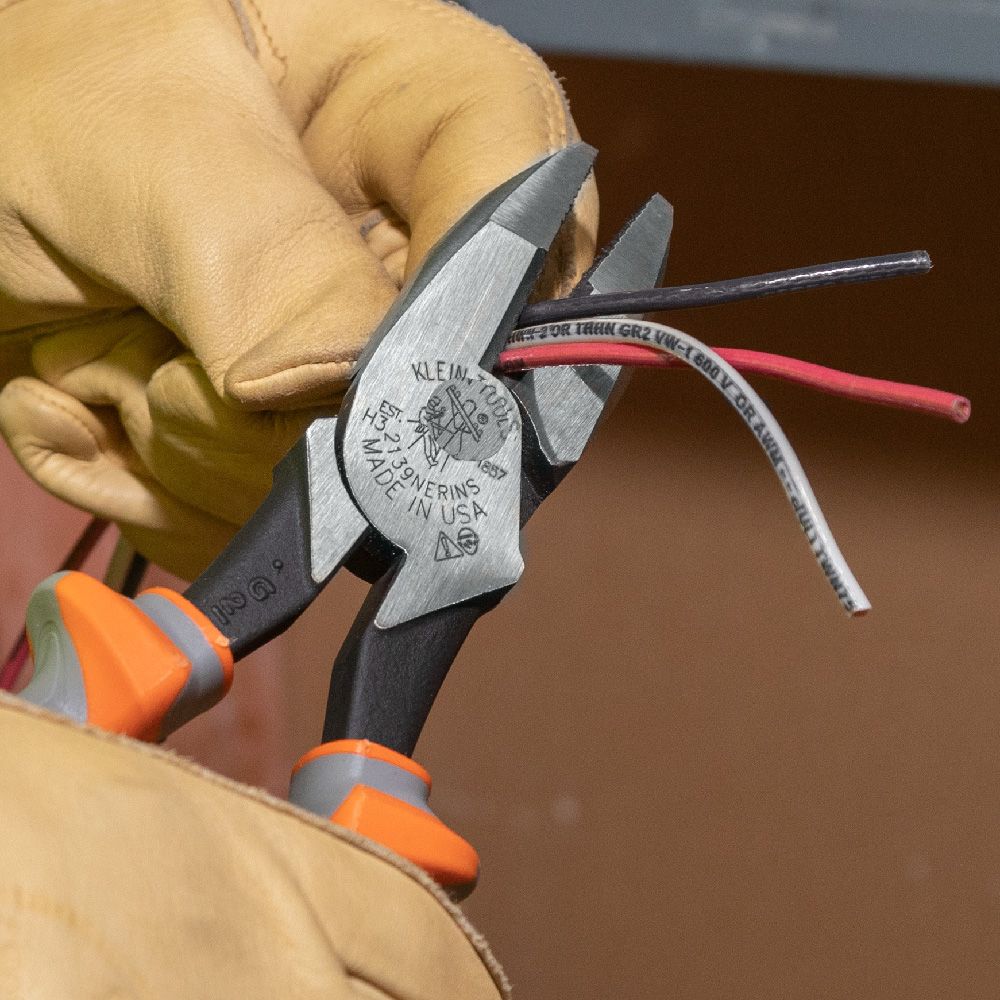 Klein Tools 2139NERINS Insulated Pliers, Side Cutters, 9-Inch - Edmondson Supply
