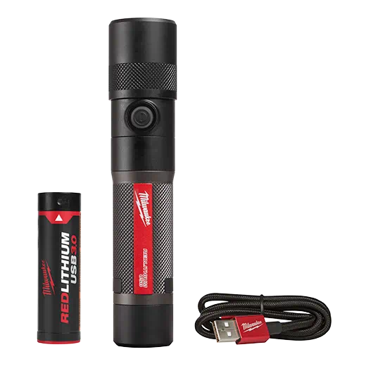 Milwaukee 2161-21 Redlithium™ USB 1100L Twist Focus Flashlight - Edmondson Supply