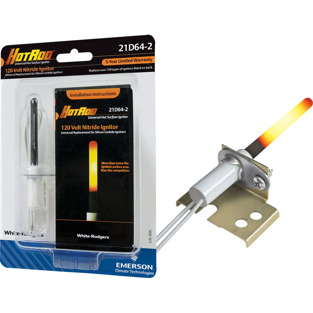 White-Rodgers 21D64-2 HotRod™ 120V Nitride Universal Hot Surface Ignitor - Edmondson Supply