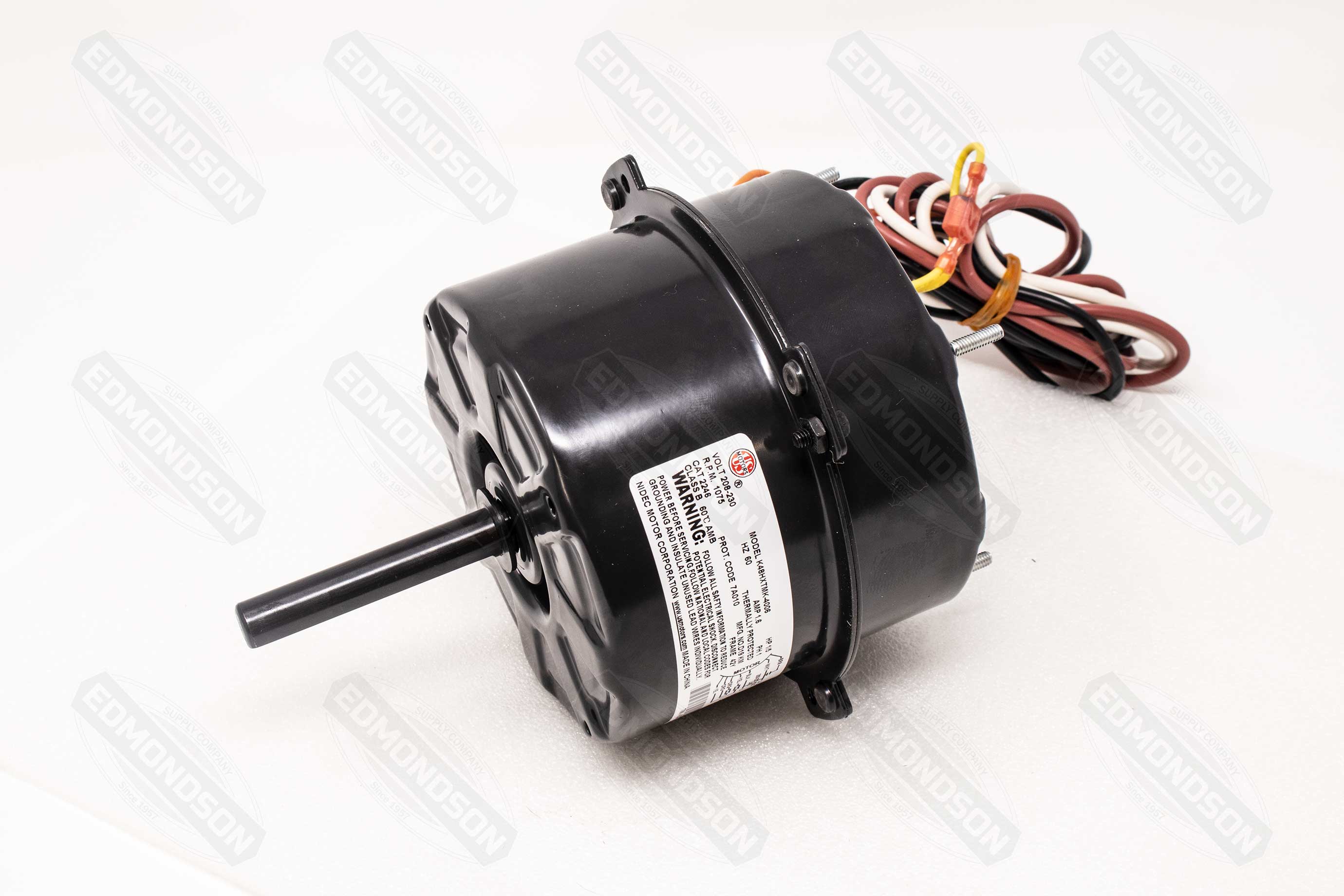 US Motors 2246 5" Condenser Fan Motor, 208-230V, 1/5 HP, 1075 RPM, PSC, TEAO - Edmondson Supply