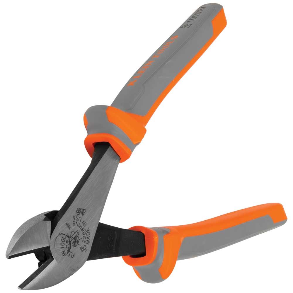 Klein Tools 2288RINS Diagonal Cutting Pliers, Insulated, High Leverage, 8-Inch - Edmondson Supply