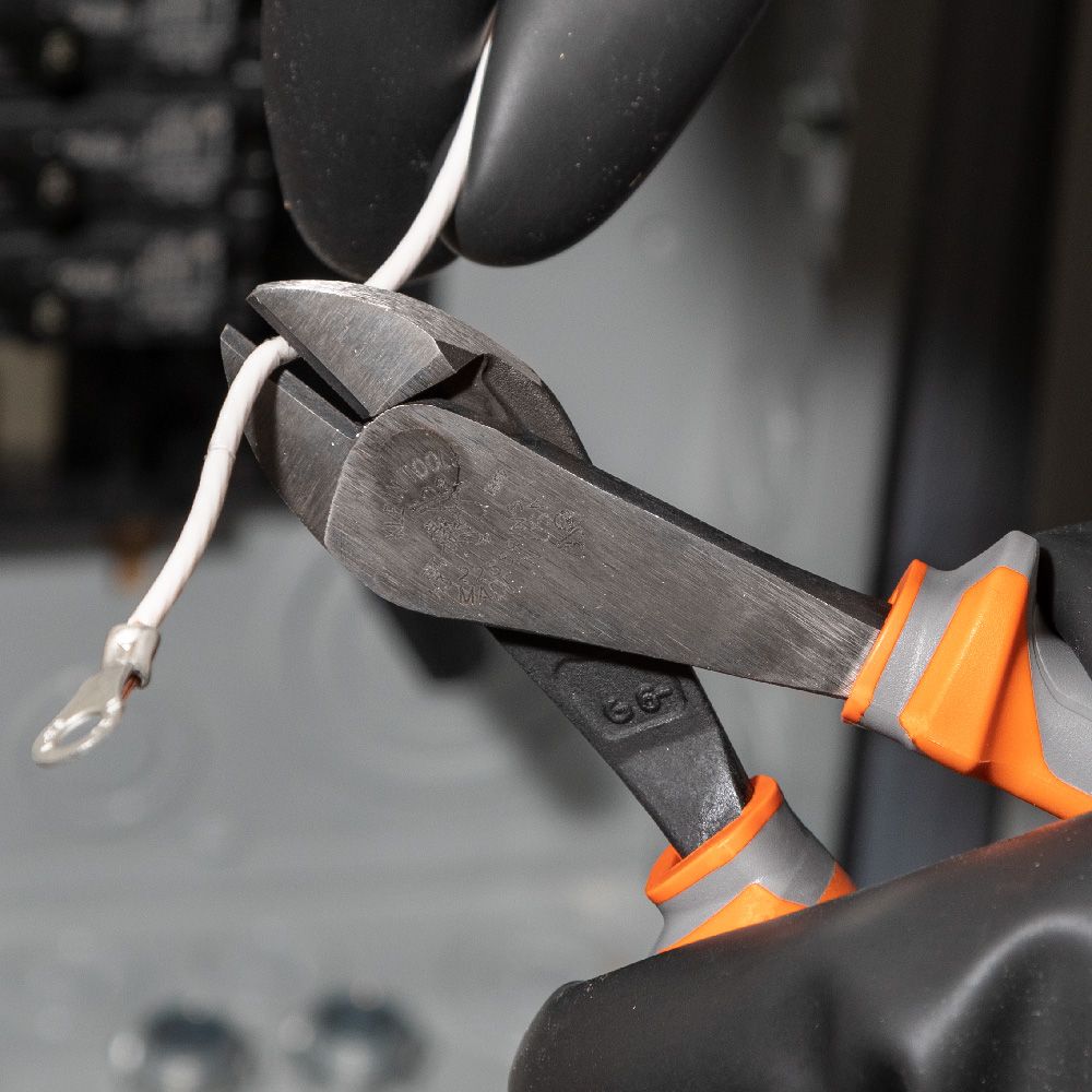 Klein Tools 2288RINS Diagonal Cutting Pliers, Insulated, High Leverage, 8-Inch - Edmondson Supply
