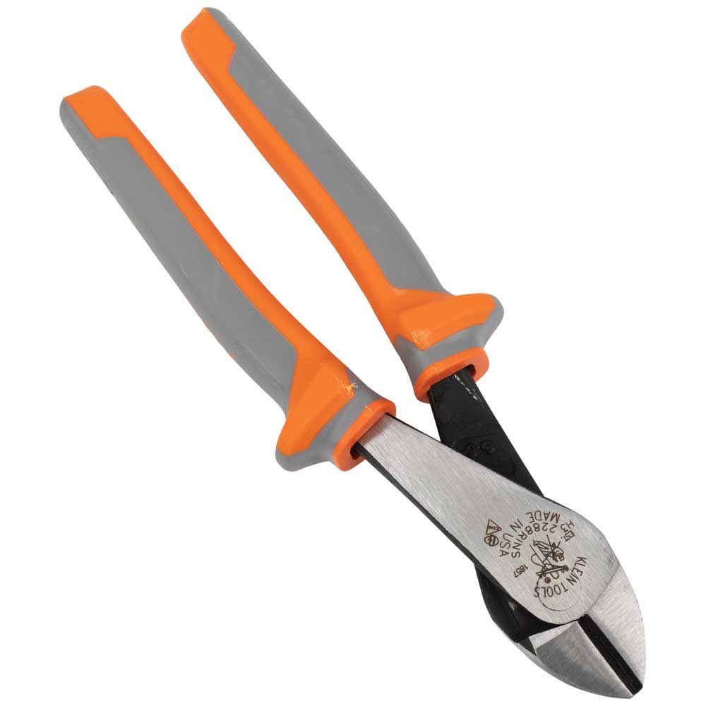 Klein Tools 2288RINS Diagonal Cutting Pliers, Insulated, High Leverage, 8-Inch - Edmondson Supply