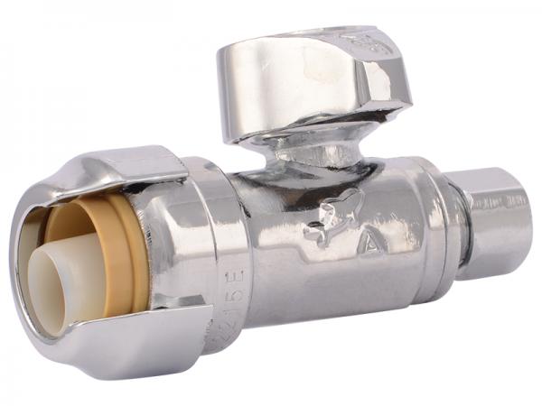 SharkBite 23337-0000LF  1/2" x 1/4" Compression Brass Push Straight Stop - Edmondson Supply