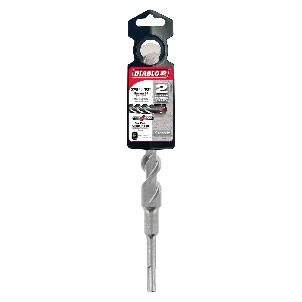 Diablo Tools DMAPL2500 7/8 in. x 8 in. x 10 in. SDS-Plus 2-Cutter - Edmondson Supply