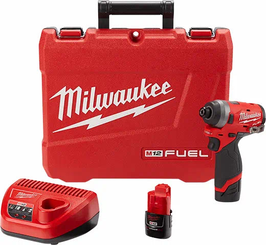 Milwaukee 2553-22 M12 FUEL™ 1/4" Hex Impact Driver Kit - Edmondson Supply