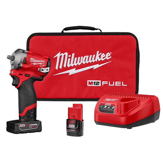 Milwaukee 2554-22 M12 FUEL™ 3/8" Stubby Impact Wrench Kit - Edmondson Supply