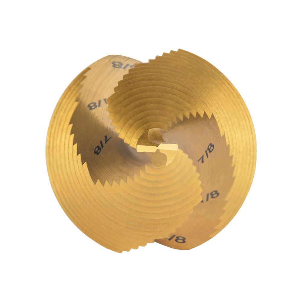 Klein Tools 25960 3-Step Drill Bit, Double-Fluted, 7/8-Inch to 1-3/8-Inch - Edmondson Supply