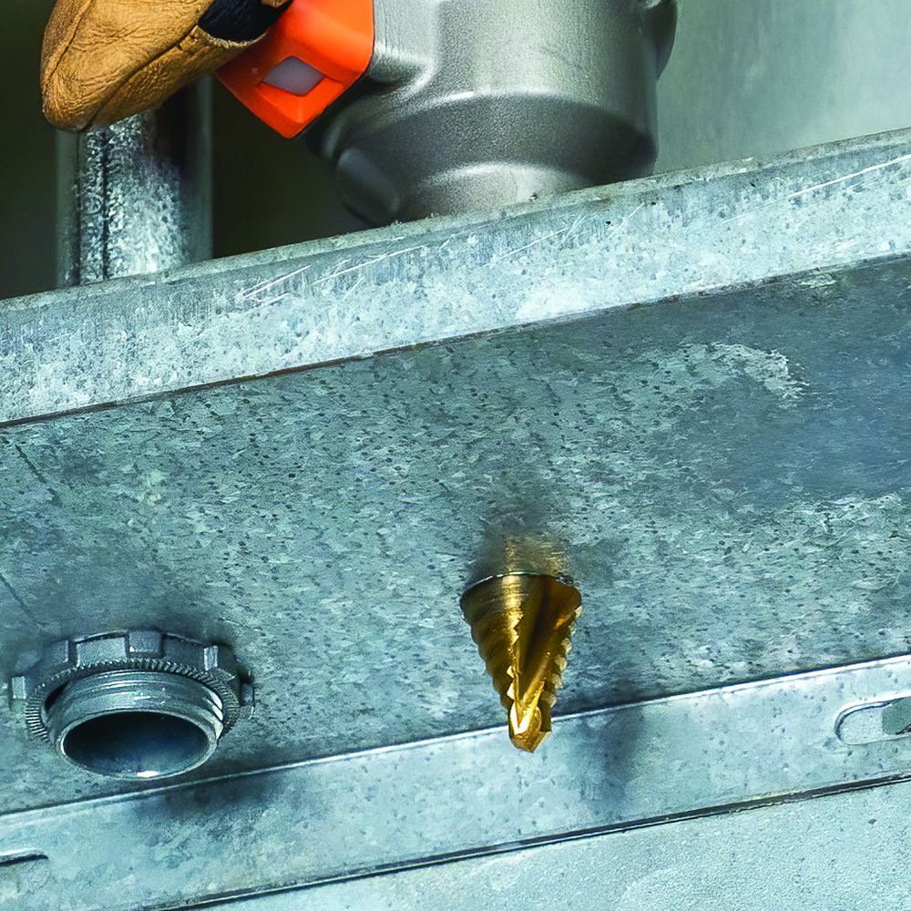 Klein Tools 25963 Step Drill Bit, Spiral Double-Fluted, 1/4-Inch to 3/4-Inch, VACO - Edmondson Supply
