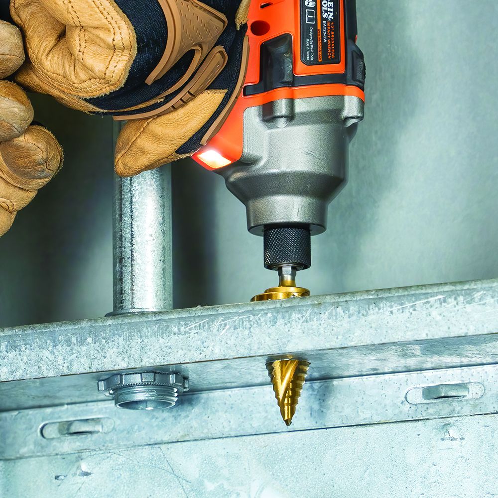 Klein Tools 25951 Step Bit Kit, Spiral Double-Fluted, VACO, 3-Piece - Edmondson Supply