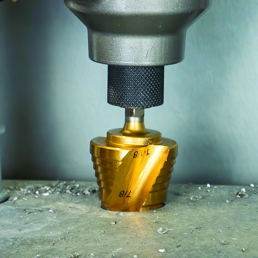 Klein Tools 25961 Step Drill Bit, Spiral Double-Fluted, 7/8-Inch to 1-1/8-Inch, VACO - Edmondson Supply