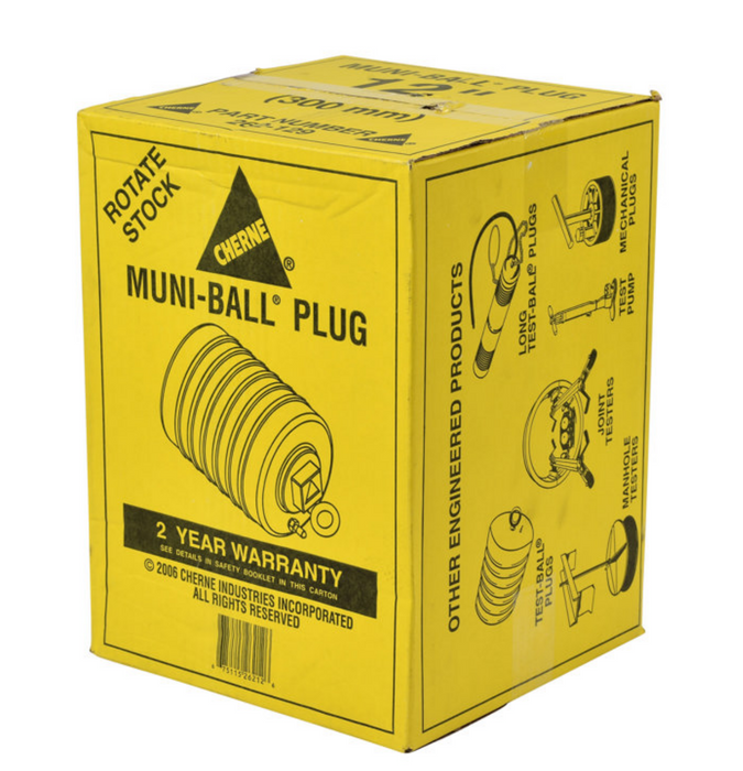 Cherne® 262129 12" Muni-Ball® Test Plug, 3" Bypass - Edmondson Supply