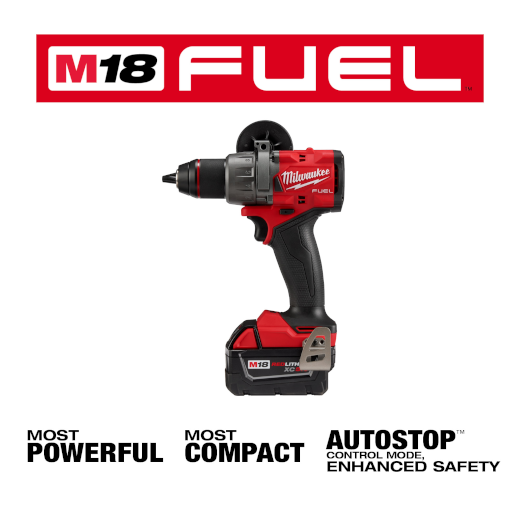 Milwaukee 2904-22 M18 FUEL™ 1/2" Hammer Drill/Driver Kit - Edmondson Supply
