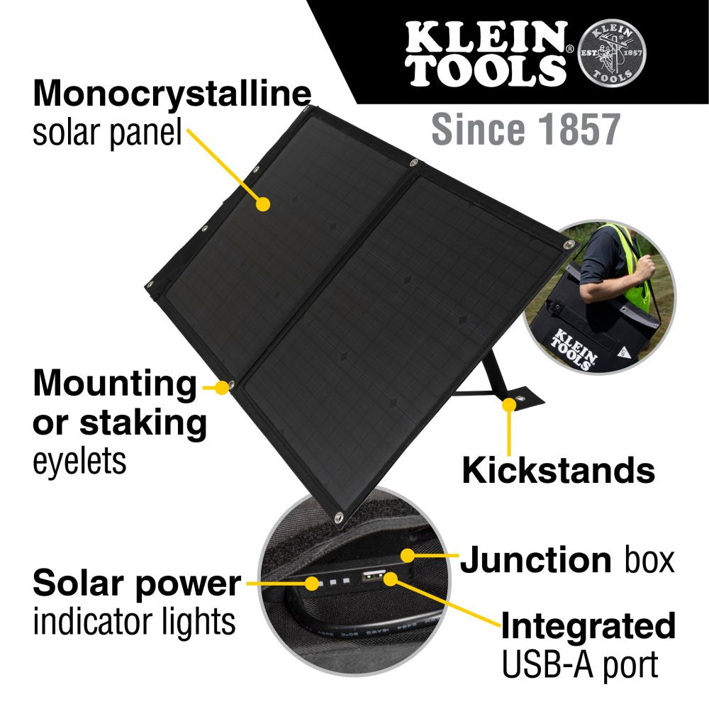 Klein Tools 29250 60W Portable Solar Panel - Edmondson Supply