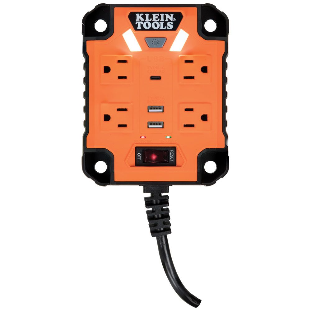 Klein Tools 29601 PowerBox 1, Magnetic Mounted Power Strip with Integrated LED Lights - Edmondson Supply