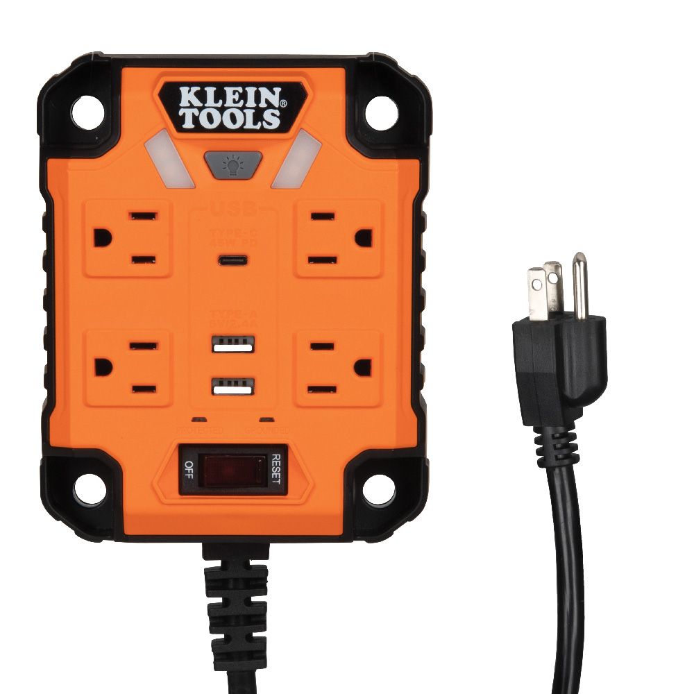 Klein Tools 29601 PowerBox 1, Magnetic Mounted Power Strip with Integrated LED Lights - Edmondson Supply