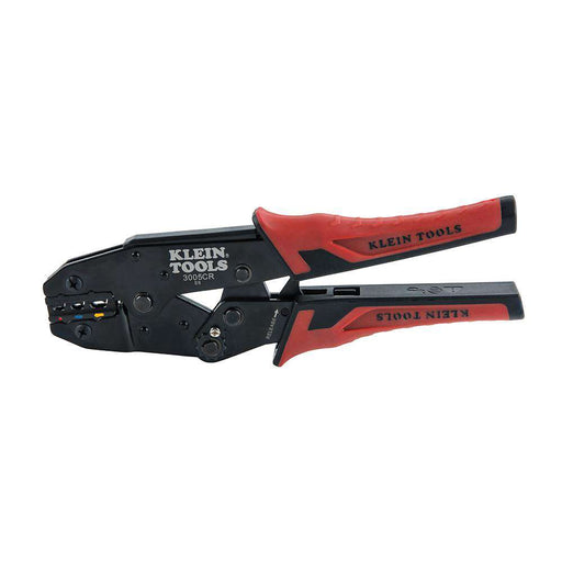 Klein Tools 3005CR Ratcheting Crimper, 10-22 AWG - Insulated Terminals - Edmondson Supply
