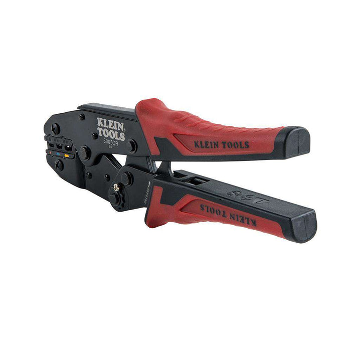Klein Tools 3005CR Ratcheting Crimper, 10-22 AWG - Insulated Terminals - Edmondson Supply