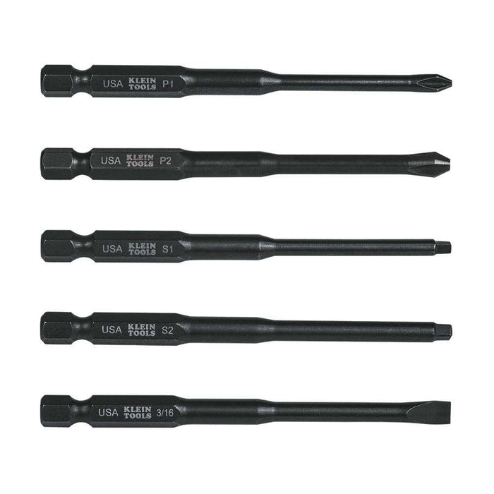 Klein Tools 32234 Power Driver Set, Assorted Bits, 3-1/2-Inch - Edmondson Supply