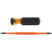 Klein Tools 32287 2-in-1 Insulated Flip-Blade Screwdriver, #1/#2 Square - Edmondson Supply