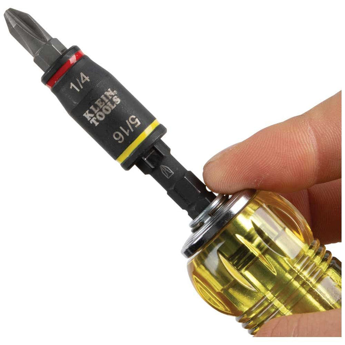 Klein Tools 32304 14-in-1 HVAC Adjustable-Length Impact Screwdriver with Flip Socket
