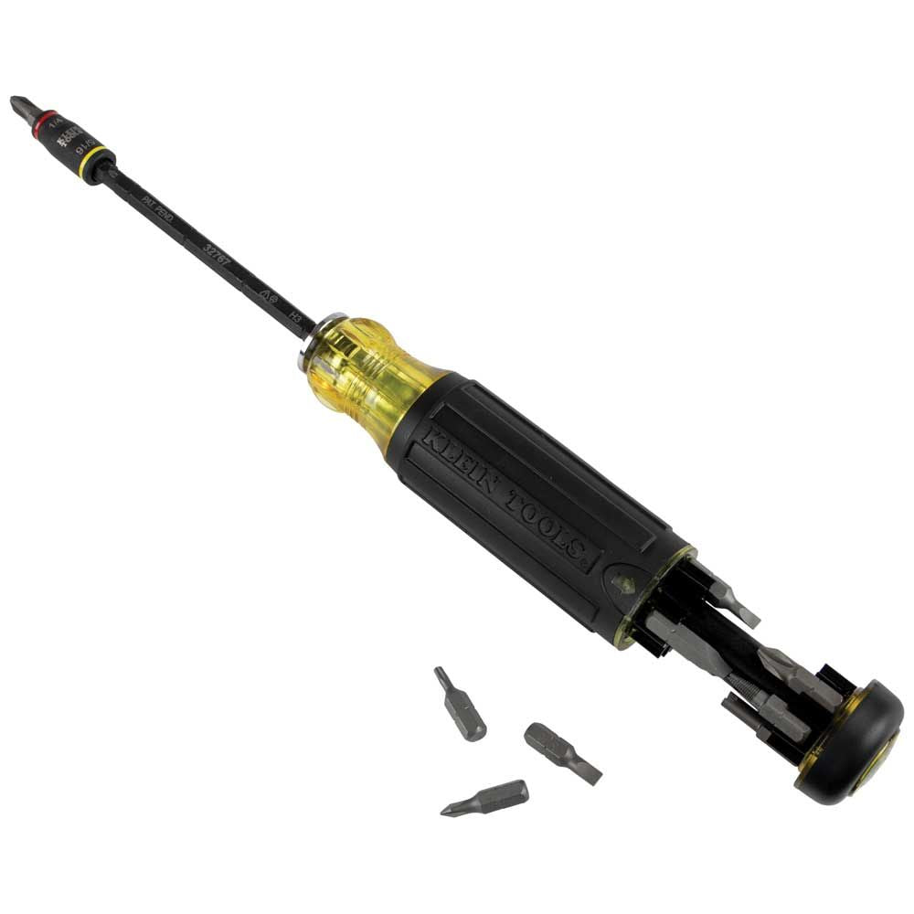 Klein Tools 32304 14-in-1 HVAC Adjustable-Length Impact Screwdriver with Flip Socket - Edmondson Supply