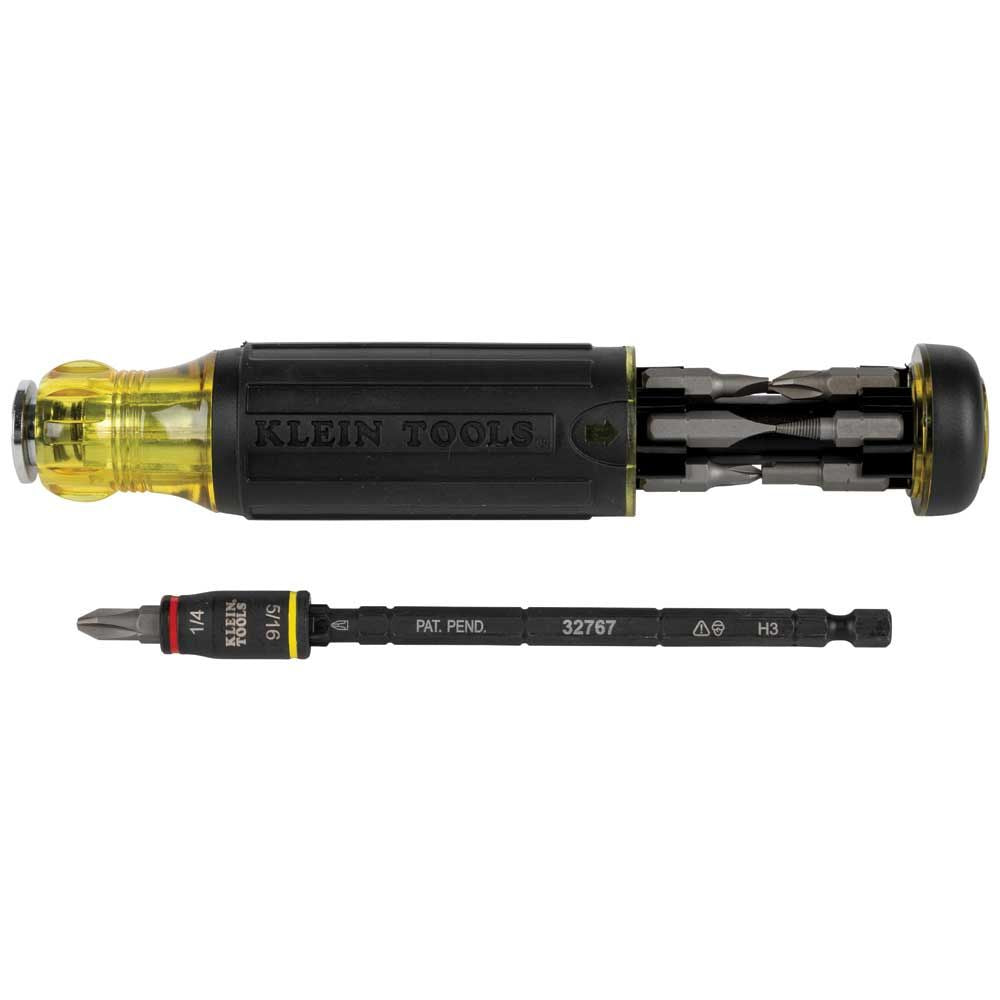 Klein Tools 32304 14-in-1 HVAC Adjustable-Length Impact Screwdriver with Flip Socket - Edmondson Supply