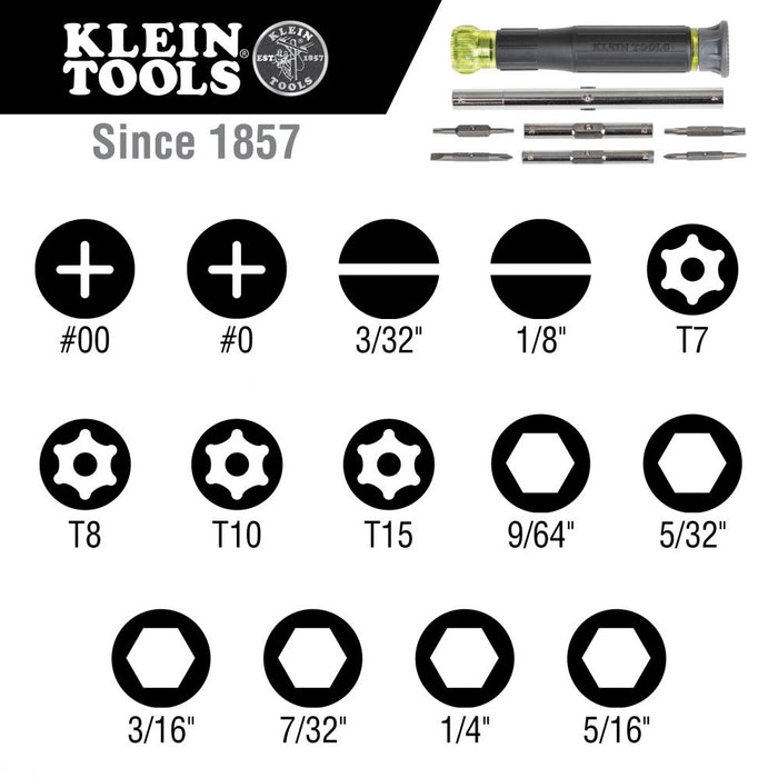 Klein Tools 32314 14-in-1 Precision Screwdriver/ Nut Driver