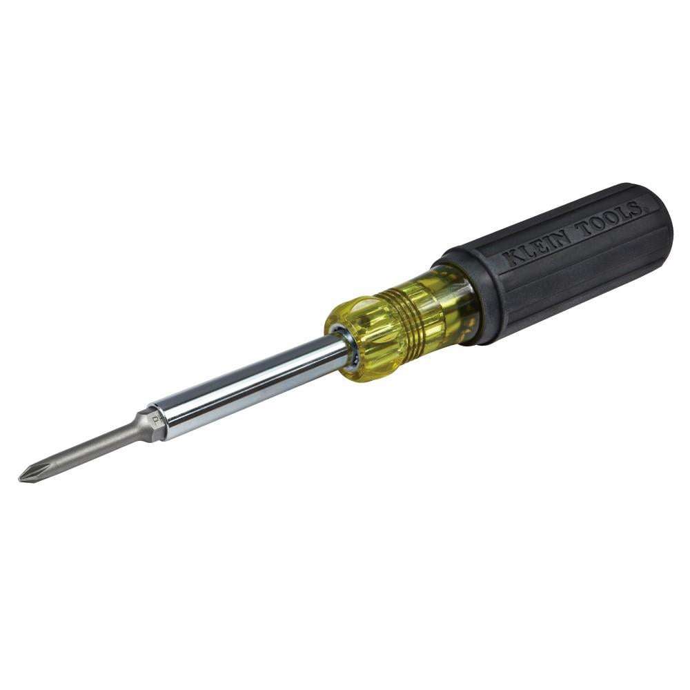 Klein Tools 32559 6-in-1 Multi-Bit Screwdriver, Extended Reach - Edmondson Supply