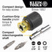 Klein Tools 32561 6-in-1 Multi-Bit Screwdriver / Nut Driver, Stubby - Edmondson Supply