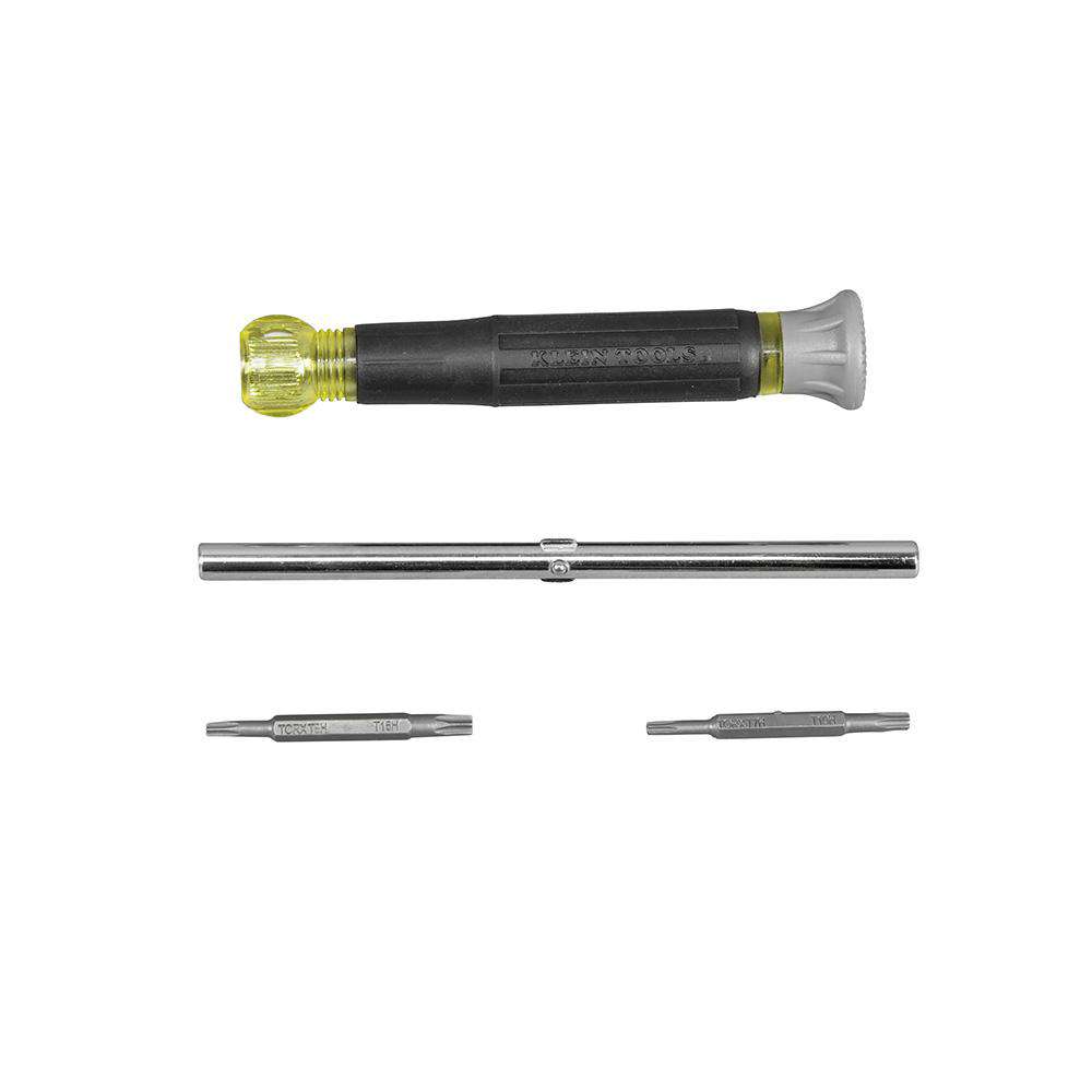 Klein Tools 32585 Multi-Bit Electronics Screwdriver, 4-in-1, TORX® Bits - Edmondson Supply