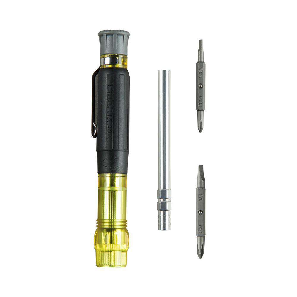 Klein Tools 32614 Multi-Bit Electronics Pocket Screwdriver, 4-in-1, Ph, Sl Bits - Edmondson Supply