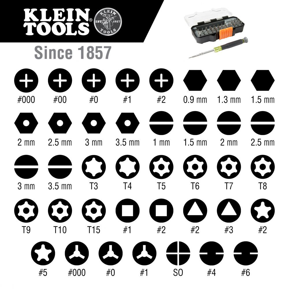 Klein Tools 32717 All-in-1 Precision Screwdriver Set with Case - Edmondson Supply