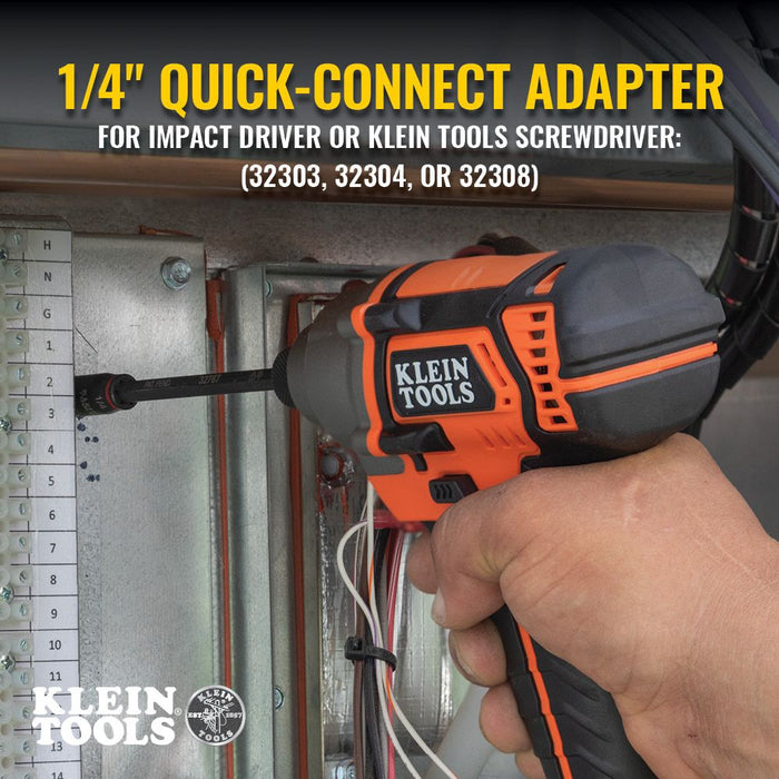 Klein Tools 32768 3-in-1 Impact Flip Socket Set, 1/4-Inch, 5/16-Inch, 2-Piece - Edmondson Supply