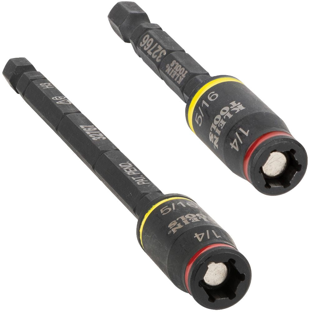 Klein Tools 32768 3-in-1 Impact Flip Socket Set, 1/4-Inch, 5/16-Inch, 2-Piece - Edmondson Supply