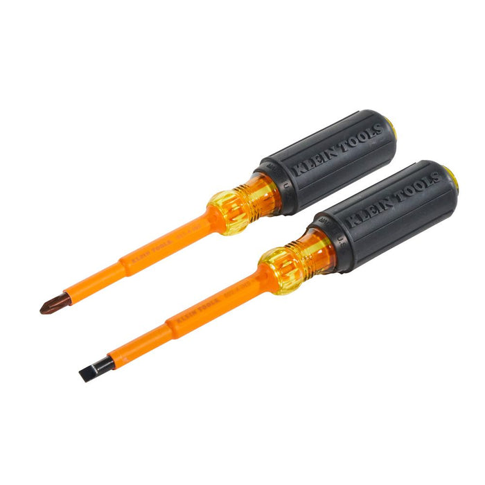 Klein Tools 33532-INS Screwdriver Set, 1000V Insulated Slotted and Phillips, 2-Piece - Edmondson Supply