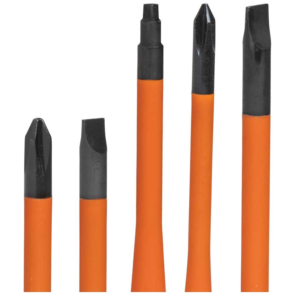 Klein Tools 33736INS Screwdriver Set, 1000V Slim-Tip Insulated and Magnetizer, 6-Piece - Edmondson Supply