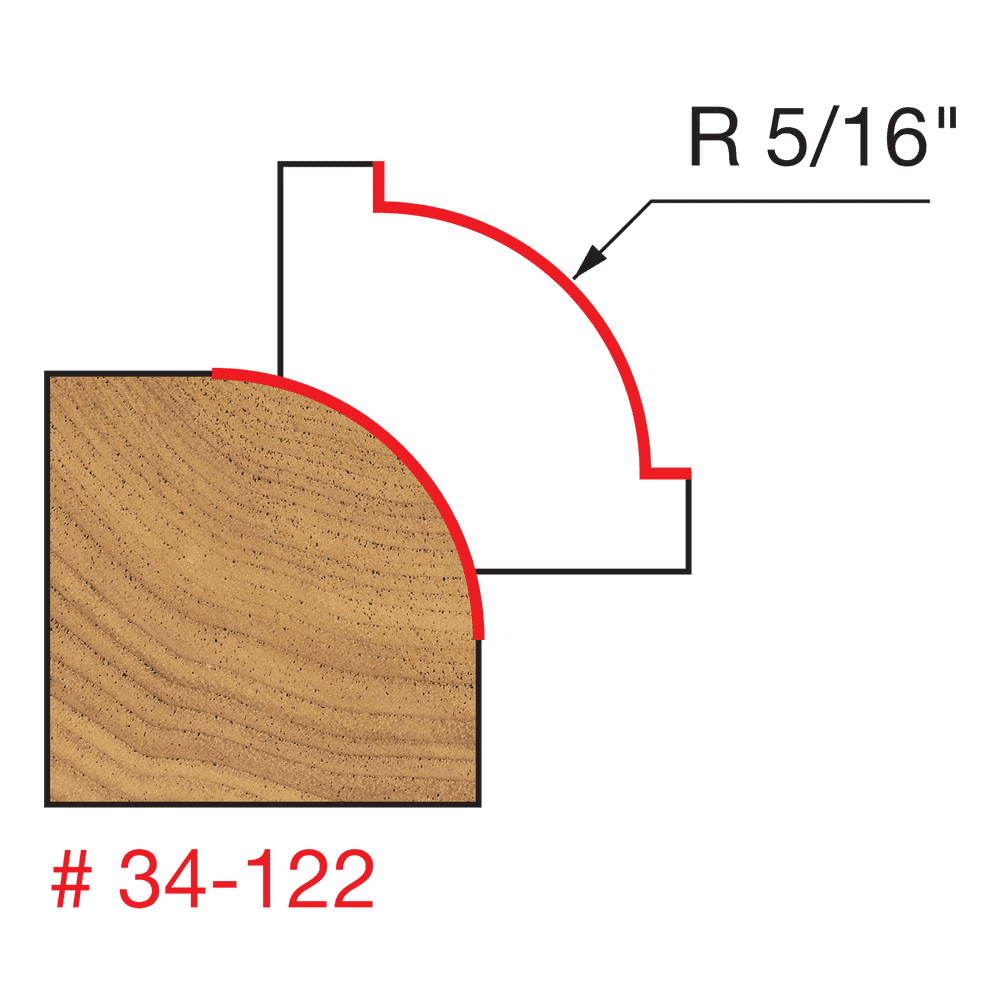 Freud 34-122 5/16" Radius Rounding Over Bit - Edmondson Supply