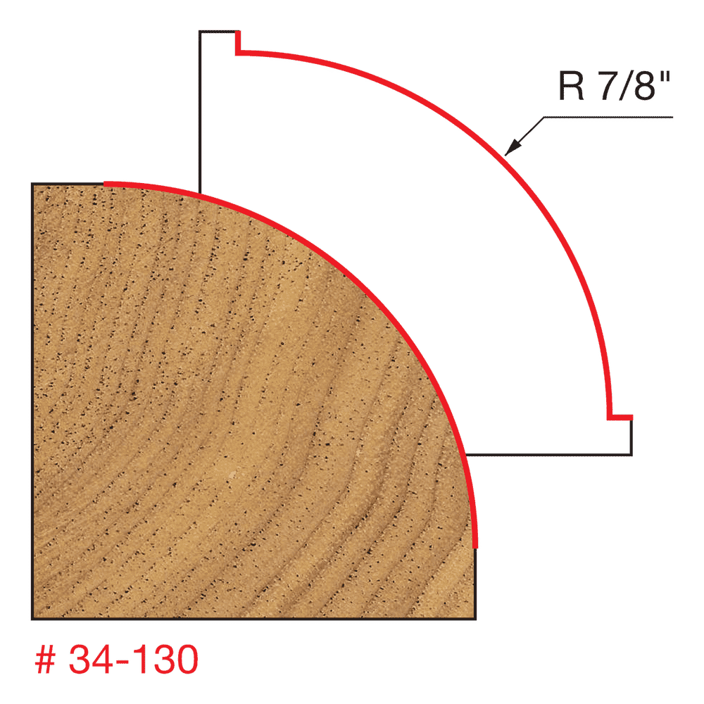 Freud 34-130 7/8" Radius Rounding Over Bit - Edmondson Supply