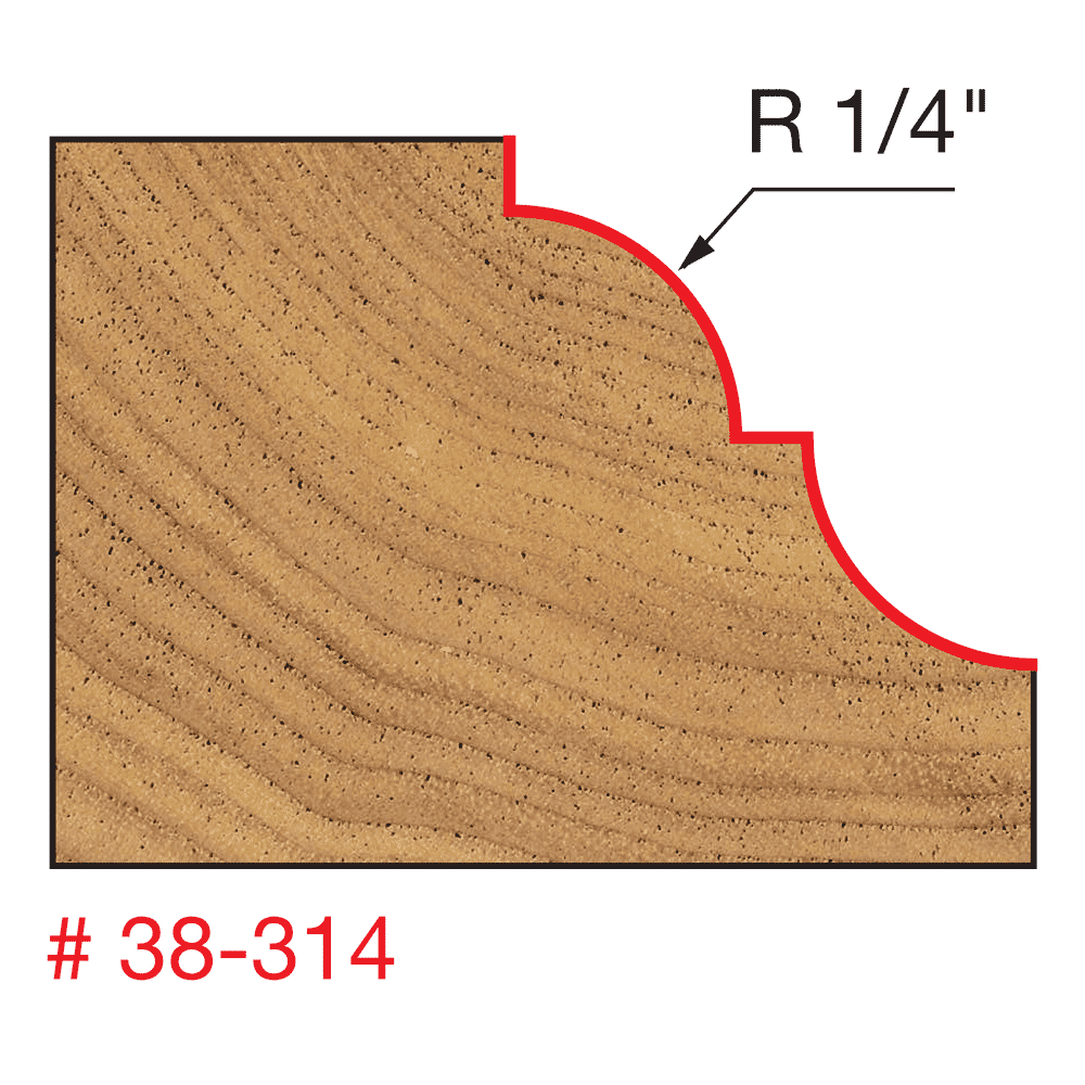 Freud 38-314 1‑9/16" Cove & Bead Bit - Edmondson Supply